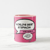 Stepmama, Stepmoeder, Bonus Mam 4 Foto Roze Tweekleurige Koffiemok (Center)