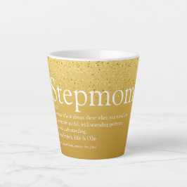 Stepmama Stepmoeder Definition Gold Glitter Latte Mok