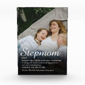 Stepmama Stepmoeder Modern Elegant Script Fotoblokken (Voorkant)