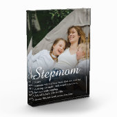 Stepmama Stepmoeder Modern Elegant Script Fotoblokken (Links)
