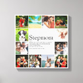 Stepmama Stepmum Bonus Ma Definition Photo Collage Canvas Afdruk (Voorkant)