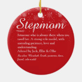 Stepmama Stepmum Definition met kerstmis Keramisch Ornament (Achterkant)