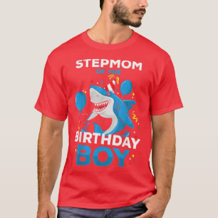 Stepmama van de Birthday Boy Shark Ocean Matching T-shirt
