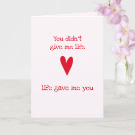 Stepmoeder "Dank je" | Rood hart Kaart