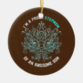 Stepmoeder Son Moederdag Bonus Mama Floral Keramisch Ornament (Voorkant)