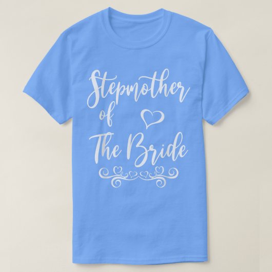 Stepmoeder van Bride & Groom Wedding Matching T-shirt (Design voorkant)