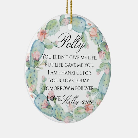 Stepmoeder van de bride Gift Keramisch Ornament (Rechts)