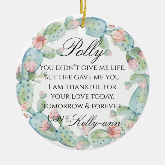 Stepmoeder van de bride Gift Keramisch Ornament (Voorkant)