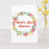 Stepmoeder World's Greatest Stepmama Moederdag Kaart (Gele Bloem)