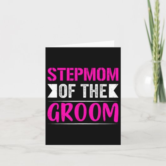 Stepmom van de bruidegom geschenken moeder bruid b kaart (Voorkant)
