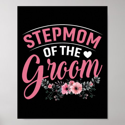 Stepmom van de bruidegom geschenken moeder bruid b poster (Voorkant)