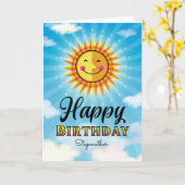 Stepmother Verjaardag Geel Zon Kaart (Gele Bloem)