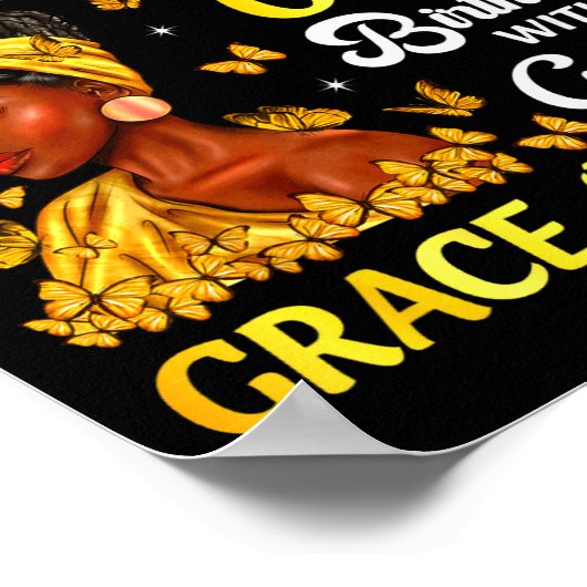 Stepng Into My 65th Birthday Christian Afro Women  Poster (Hoek)