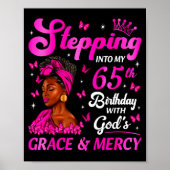 Stepng Into My 65th Birthday Christian Bday Women  Poster (Voorkant)