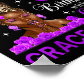 Stepng Into My 65th Birthday Headwrap Black Woman  Poster (Hoek)