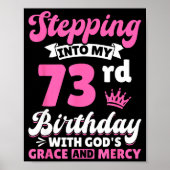 Stepng Into My 73rd Birthday With Gods Grace And M Poster (Voorkant)