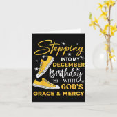 Stepng Into My December Birthday With God Grace Me Kaart (Gele Bloem)