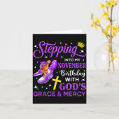 Stepng Into My November Birthday Queen Sneakers Gi Kaart (Gele Bloem)