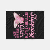 Stepng Into My Retirement With God's Grace Gift Fo Fleece Deken (Voorkant (Horizontaal))