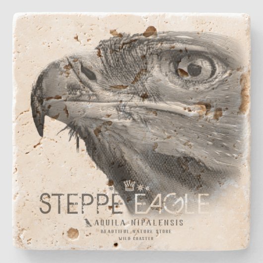 Steppe Eagle ストーンコースター Stenen Onderzetter (Voorkant)