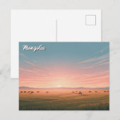 Steppe Mongolië Jurte Reis Briefkaart (Voorkant / Achterkant)