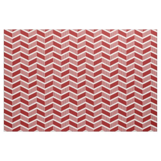 Stepped Chevrons - Ruby Red Stof (Yard (91,4 cm))