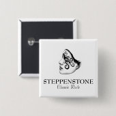 Steppenstone Classic Rock Pin Vierkante Button 5,1 Cm (Voorkant /achterkant)