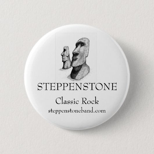 Steppenstone Moai Button (Voorkant)