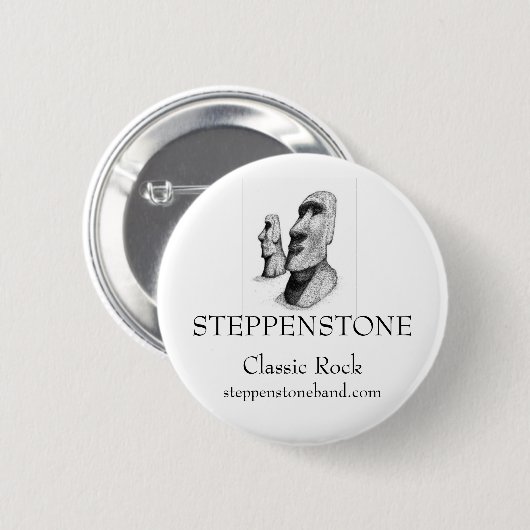 Steppenstone Moai Button (Voorkant /achterkant)