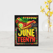 Steppin' Into Juneteenth Ancestors Melanin Afrikaa Kaart (Gele Bloem)