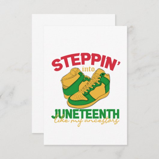 Steppin' Into Juneteenth Black History Maandberich Bedankkaart (Voorkant / Achterkant)