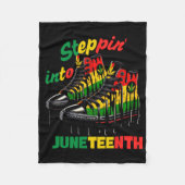 Steppin' Into Juneteenth Fleece Deken (Voorkant)