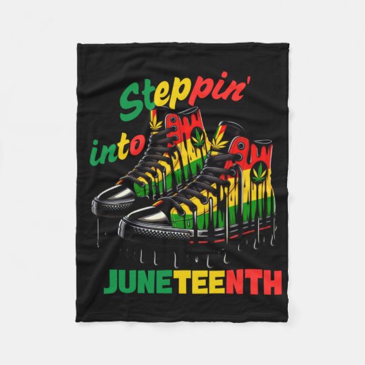 Steppin' Into Juneteenth Fleece Deken (Voorkant)