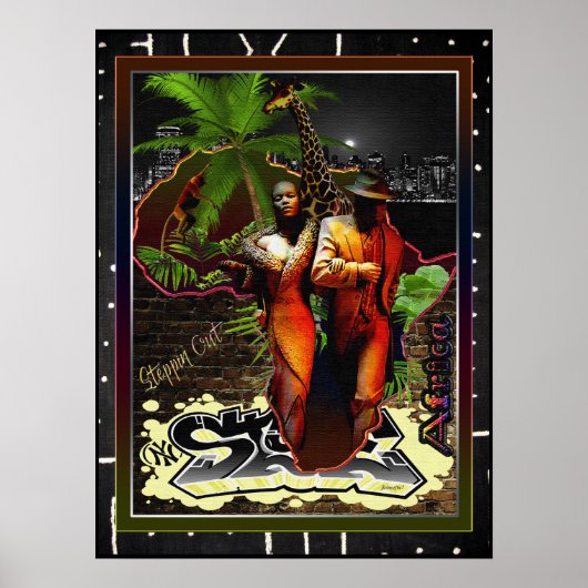 Steppin uit Afrika Poster (Voorkant)