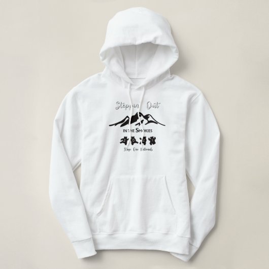 Steppin uit in het shirt van de smokies (Design voorkant)