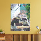 'Stepping Down', van een schilderij van Gordon Ash Canvas Afdruk (Insitu (Woonkamer))