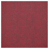 Steppled Cranberry Red Leopard Print Stof (Swatch)