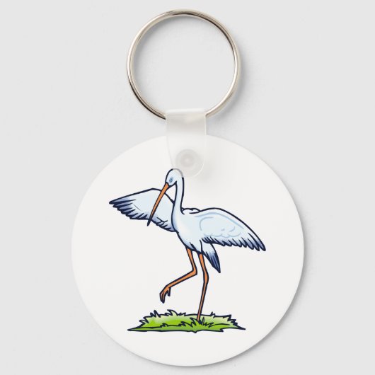 Steppy Stork Sleutelhanger (Voorkant)