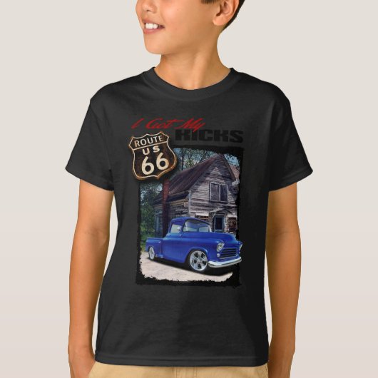 Stepside op Route 66 T-shirt (Voorkant)