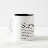 Stepson Modern Black en White Definition Tweekleurige Koffiemok (Voorkant links)