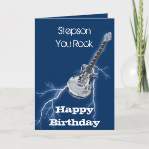 Stepson Rock Lightning Birthday Kaart