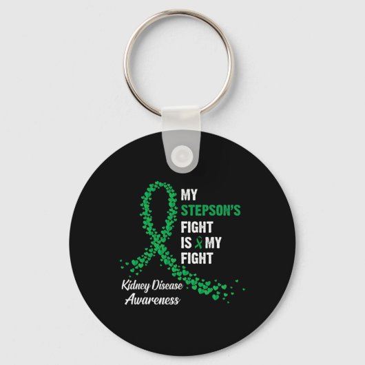 Stepson's Fight My Fight Kidney Disease Awareness Sleutelhanger (Voorkant)