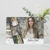 Ster Afstudeerder Filmstrip Foto Aankondiging/Kaar Kaart (Staand voorkant)