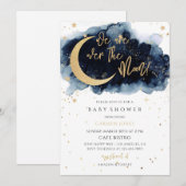 Ster Baby Shower Over Maan Kaart (Voorkant / Achterkant)