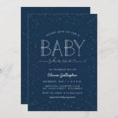 Ster baby shower-uitnodiging kaart (Voorkant / Achterkant)