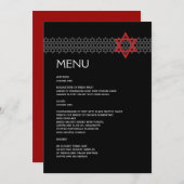 Ster/BBT Mitzvah Menu (Voorkant / Achterkant)