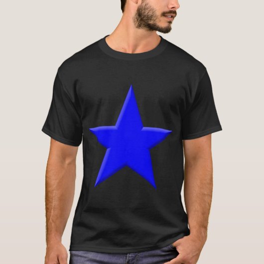 Ster - blauw t-shirt (Voorkant)