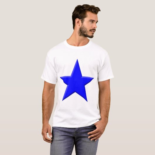 Ster - blauw t-shirt (Voorkant volledig)