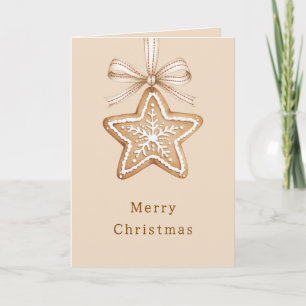 Ster Bogen Crème Kerstmis Kaart