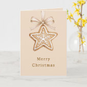 Ster Bogen Crème Kerstmis Kaart (Gele Bloem)